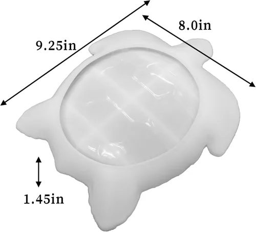 Miniatura 3 de Wehous Molde de resina con textura de tortuga, bandeja de almacenamiento de silicona para resina epoxi, contenedor creativo de animales marinos