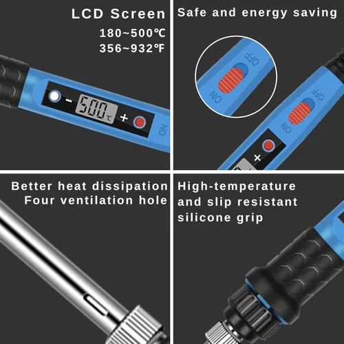 Miniatura 3 de Kit de Combustión de Madera ACRSIKR, Herramienta de Combustión de Madera con Pantalla LED, Pluma de Pirografía Ajustable de Temperatura, Kit de LED