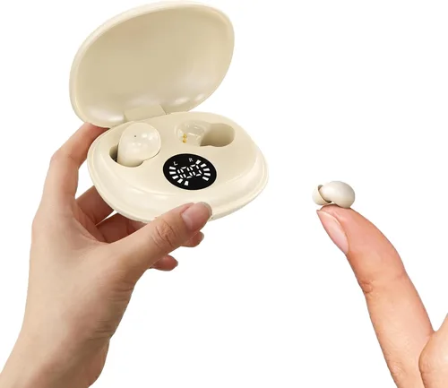 Auriculares inalámbricos para dormir ultra ligeros invisibles, auriculares Bluetooth 6.0 intrauditivos con pantalla LED para orejas pequeñas, dormir