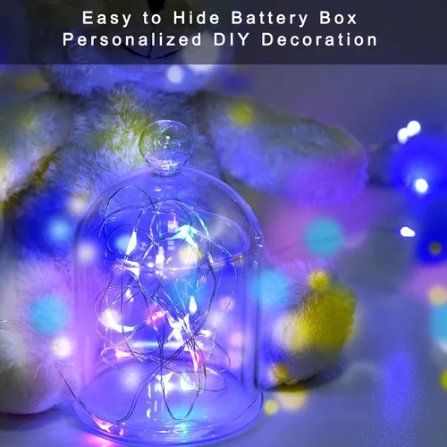Miniatura 5 de Ostwiki Luces de Hadas a Batería, Paquete de 6 Mini Luces de Cadena, 20 LED 7 pies Luces Centelleantes de Luciérnaga Estrelladas para Manualidades