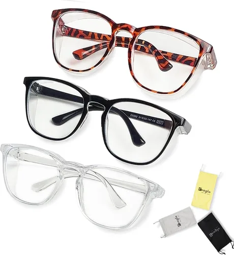 Miniatura 10 de Feaglo Lentes de seguridad, antivaho para mujeres y hombres, bloqueo de luz azul, elegantes gafas de protección para los ojos, escudo lateral