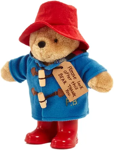 Miniatura 3 de Rainbow Designs Oso Paddington Clásico con Botas - Personaje de Peluche de Pie de 25cm (9.8 pulgadas) - Oso de Peluche Paddington Suave y Tierno
