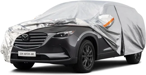Miniatura 26 de Kayme - Cubierta completa impermeable de 6 capas para automóvil, apta para todo clima, protección para exteriores contra lluvia, rayos ultravioleta