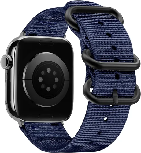 Miniatura 7 de Youther Correa de nailon compatible con Apple Watch Band de 1.654 in 1.732 in 1.772 in 1.811 in 1.929 in 1.496 in 1.575 in 1.614 in, correa