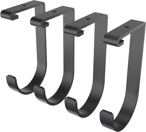 FLEXIMOUNTS Paquete de 4 Ganchos Planos de Almacenamiento Adicionales Accesorio para Estante de Techo de Garaje y Estantería de Pared, Capacidad