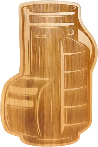 Miniatura 18 de Creative Gifts International Après - Tabla de madera de esquí Tabla de servir de 10 x 15 pulgadas Plato de madera para cortar y servir Caja