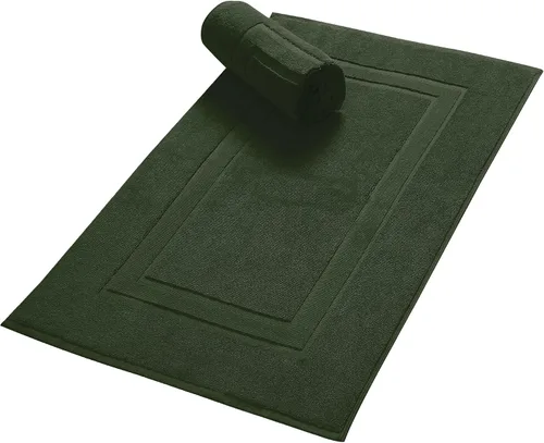 Miniatura 7 de GLAMBURG Paquete de 2 tapetes de baño de algodón prémium de 20 x 32 pulgadas, 100% algodón hilado en anillo, calidad de hotel y spa, 21.16 oz/m²