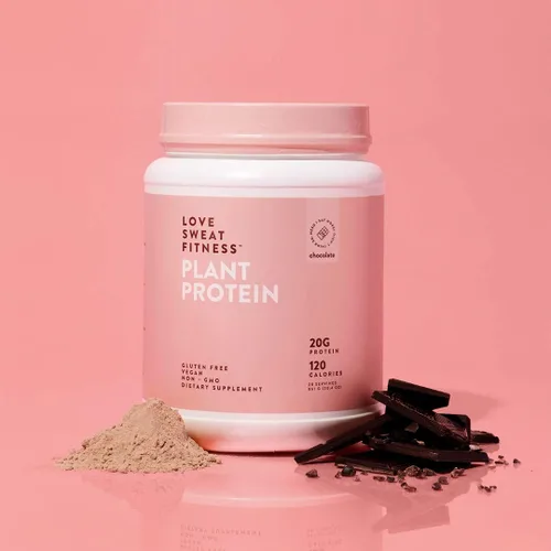 Miniatura 3 de Love Sweat Fitness Proteína en polvo orgánica a base de plantas, chocolate, 28 porciones, 0.71 onzas de proteína, vegano, sin gluten, sin OMG