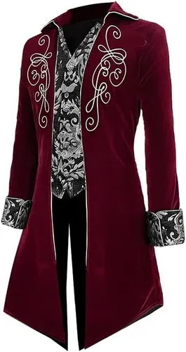 Miniatura 3 de Cacycasa Steampunk - Chaqueta medieval para hombre, estilo victoriano, gótico, para Halloween