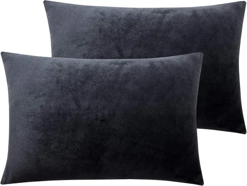 Miniatura 114 de NTBAY - Fundas de almohada de terciopelo con cierre para niños pequeños, 2 unidades, acogedoras, de lujo, de franela y felpa, para viajes, 33 x 46