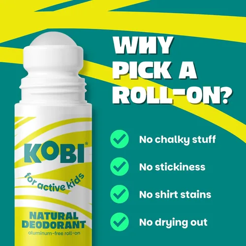 Miniatura 4 de Kobi Desodorante para Niños Activos, Adolescentes, Niños, Niñas - Natural, Sin Aluminio, Fuerza Deportiva - Giro de Lima