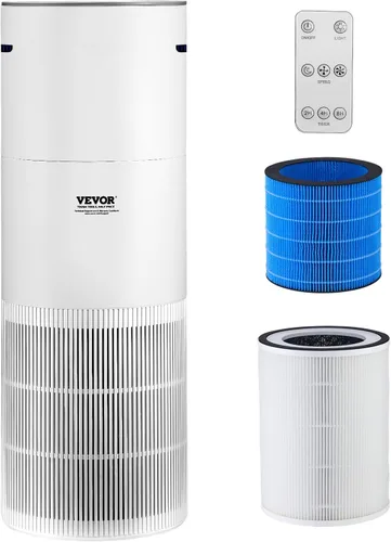Miniatura 10 de VEVOR Purificador de aire 2 en 1 con humidificador, cubre hasta 1090 pies cuadrados en una hora, filtro True HEPA 11, silencioso de 22dB, filtra