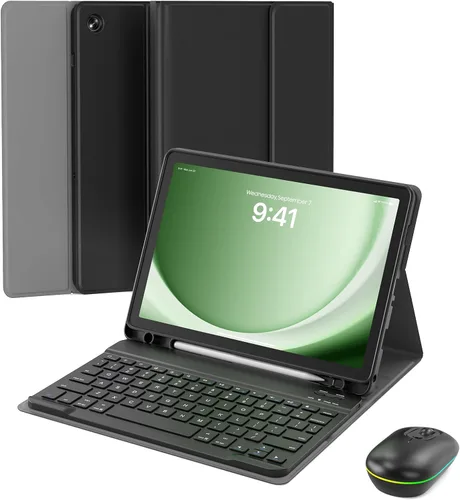 Miniatura 9 de Funda para Samsung Galaxy Tab A9/A11 Plus con teclado, para A9+ 2023/A11+ 2025 11 pulgadas, funda para tableta con teclado inalámbrico desmontable