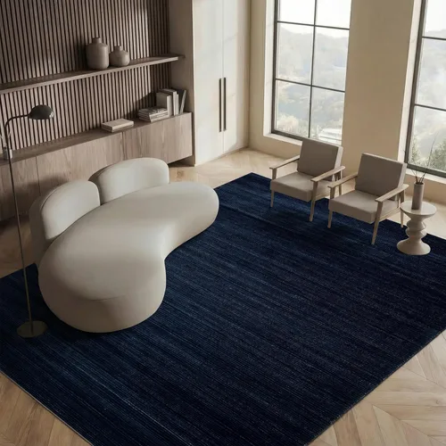 SAFAVIEH Alfombra de Área 6x9 pies - Colección Vision - Azul Marino, Diseño Moderno Degradado, No Desprende Pelusa y Fácil de Limpiar, Ideal para