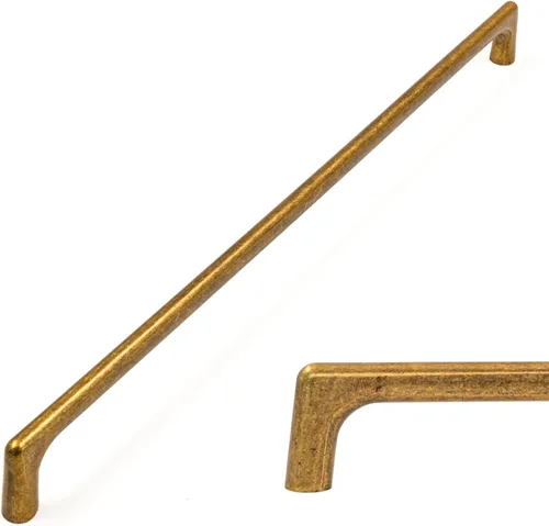 Miniatura 24 de Amerdeco ZH0053 - Paquete de 10 pomos de latón antiguo para gabinetes de un solo agujero, pomos redondos de 1 pulgada de diámetro, pomos y tiradores