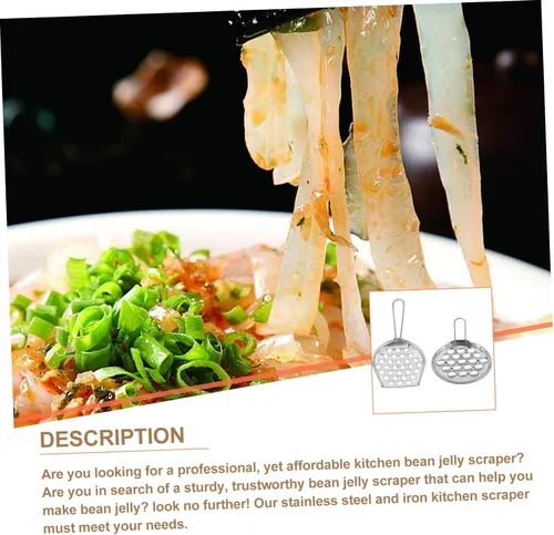 Miniatura 9 de Zerodeko 2 piezas de fideos jalea herramienta de raspador de alimentos de cocina raspador de fideos fríos, raspador de fideos de alimentos, raspador