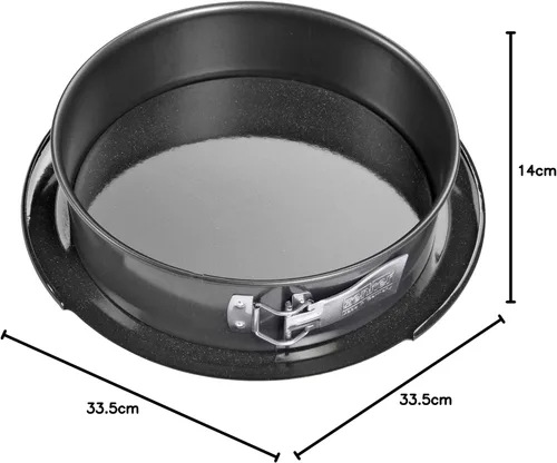 Miniatura 9 de Zenker Molde desmontable rectancular Deluxe con base plana Ø28cm en negro-metálico, Esmalte, 13.2 x 13.2 x 5.5 in