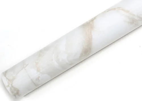 Miniatura 2 de ROSEROSA Papel tapiz autoadhesivo de mármol sintético de PVC, revestimiento de estante superior para encimera, color Aurora
