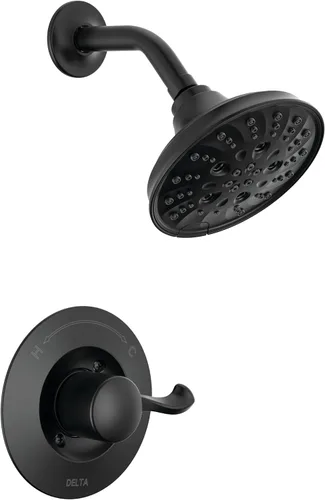 Miniatura 9 de Delta Faucet Esato Serie 14 - Grifo de ducha cromado monomando, kit de molduras de ducha con cabezal de ducha cromado H2Okinetic de 5