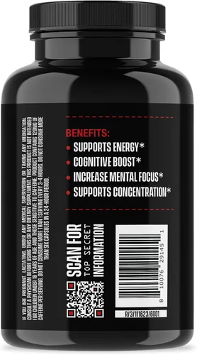 Miniatura 9 de Jocko Fuel Brain Power - Suplementos dietéticos nootrópicos para la memoria y la concentración con L teanina, L carnitina, energía y suplemento