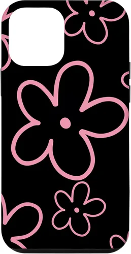 Miniatura 16 de Pink Black Flower Retro Modern Boho Floral Aesthetics Case for iPhone 17