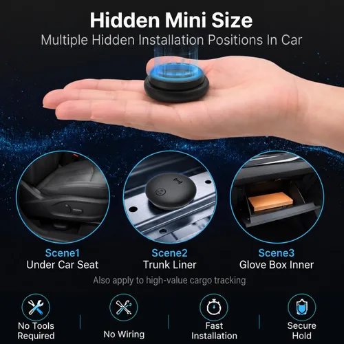 Miniatura 5 de GPS Tracker for Vehicles, 2 Pack Magnetic Hidden GPS Tracker for Vehicles No Subscription Life Car Tracker Device Hidden Magnetic Waterproof for iOS