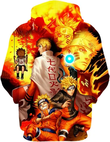 Miniatura 2 de Oboiti Sudadera con capucha de anime 3D, sudadera con capucha de bolsillo grande para niños y niñas