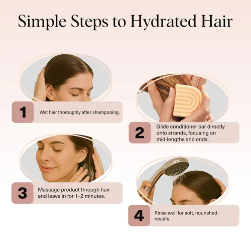 Miniatura 7 de Barra de acondicionador de hidratación profunda de aceite de coco Kitsch - Acondicionador ecológico sin botella. Nutre y restaura el cabello seco