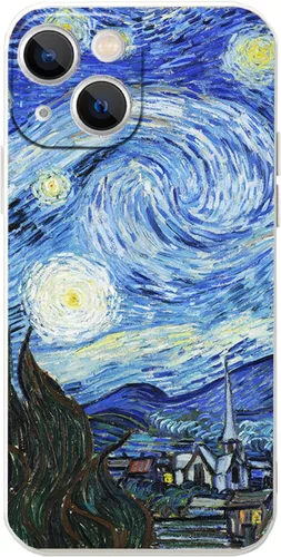 Miniatura 9 de Funda para iPhone 13, famosa funda de teléfono artístico, terraza de café por la noche por Vincent Van Gogh, protección de cuerpo completo de TPU