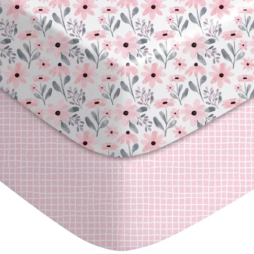 Miniatura 15 de Yoofoss Sábanas para cuna de bebé para niños y niñas, paquete de 2 sábanas bajeras para cuna estándar y colchón de niño pequeño, sábana de Zorro