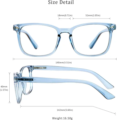 Miniatura 5 de LifeArt 2 pares de anteojos de bloqueo de luz azul con bisagra de resorte, anteojos para computadora, anteojos de juegos, gafas de TV para mujeres