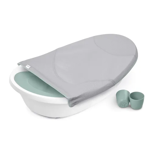 Ingenuity Room to Soak - Bañera 4 en 1 para bebé, recién nacido a niño, eslinga ajustable de cobertura completa, asiento de apoyo, incluye 2 tazas