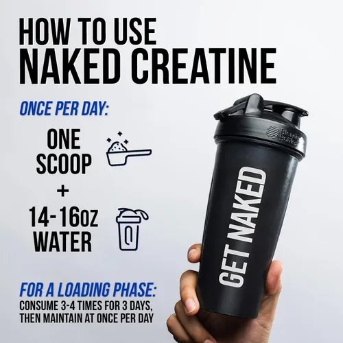 Miniatura 3 de Naked Monohidrato de creatina micronizada pura, 100 porciones + 200 porciones de L-glutamina pura: vegano, sin OMG, sin gluten. Minimiza