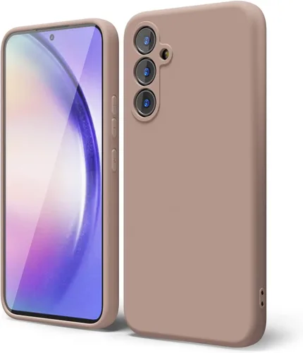 Miniatura 206 de oakxco Funda para teléfono Samsung Galaxy A12 con agarre de silicona líquida, linda delgada fina suave cubierta de gel de goma TPU lisa para mujeres