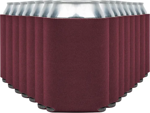 Miniatura 13 de Fundas enfriadoras de latas de cerveza en blanco (paquete de 14) fundas enfriadoras de latas de cerveza con aislamiento suave - Fundas negras lisas