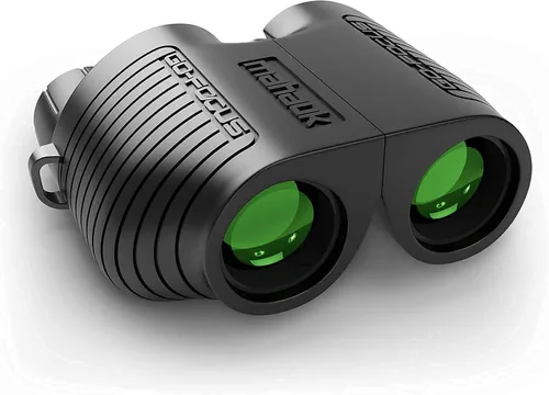 Go-Focus - Prismáticos compactos para adultos y niños | Binoculares de viaje pequeños para observación de aves y caza | Prisma BAK4 de 10 x 25 |