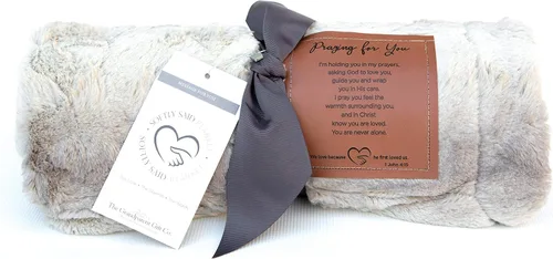 Manta con texto en inglés "Praying for You Softly Said", regalo de comodidad inspirador para pacientes con cáncer, enfermedades, hospitalización,