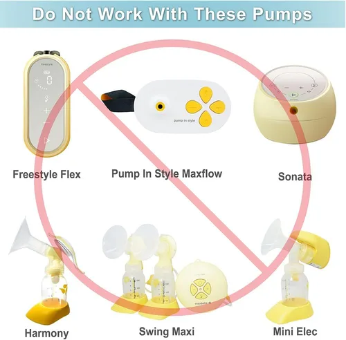 Miniatura 3 de Nenesupply Piezas de bomba Bridas de 0.748 in compatibles con Medela Brida Brida Válvula Conector de membrana Compatible con Conector Personalfit No