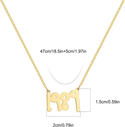 Miniatura 6 de BUREI TS - Collar inspirado en TS para amantes del folklore Swiftie 1989 Speak Now Reputation Necklace for Eras Tour Outfit