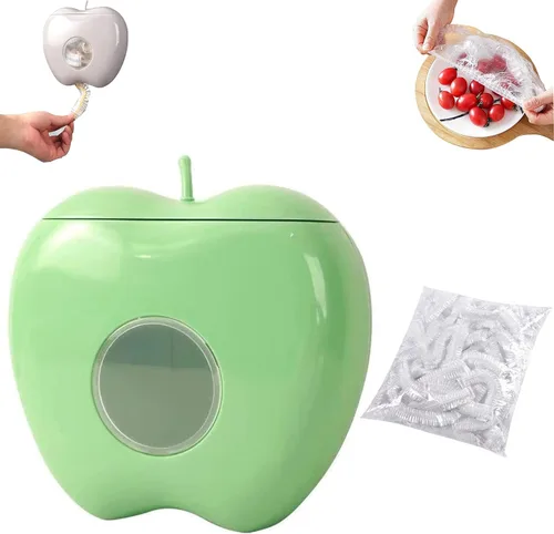 Caja de almacenamiento de plástico, caja de almacenamiento de bolsas de almacenamiento con 100 películas adhesivas, sin perforaciones, gran
