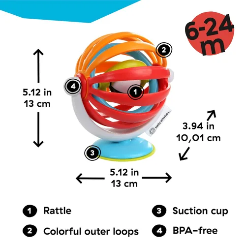 Miniatura 6 de Baby Einstein Sticky Spinner - Juguete de actividades para silla alta sin BPA, a partir de 3 meses Spinner pegajoso