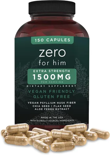 Miniatura 6 de California Basics Suplementos de fibra para hombres (500 unidades) – Cápsulas veganas de cáscara de psyllium dietética diaria de chía, semillas
