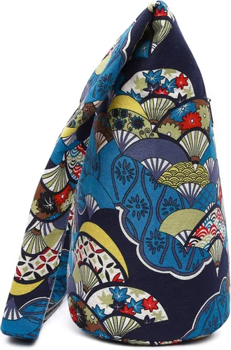 Miniatura 229 de Bolsa de hombro para mujer, de lona en estilo hippie/bohemio para llevar cruzada al hombro, disponible en diferentes colores y estampados