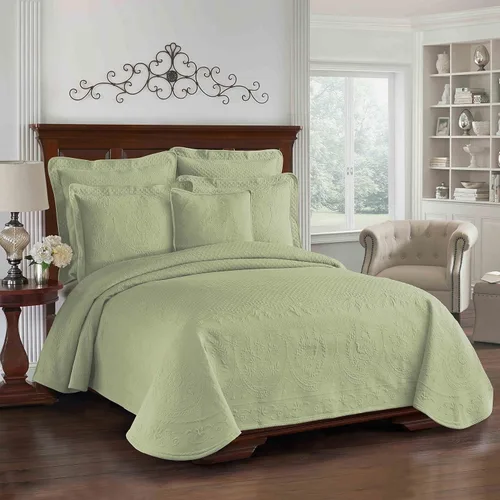 Miniatura 3 de King Charles - Funda de almohada decorativa moderna de granja de matelasse floral, ropa de cama 100% algodón transpirable, funda estándar