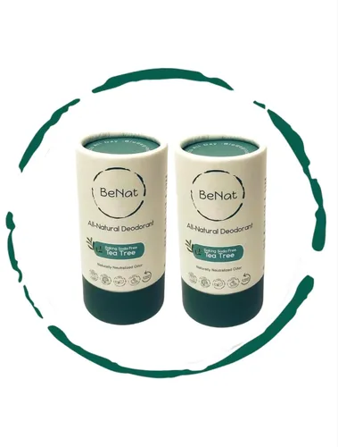 Miniatura 6 de BeNat Desodorante natural para mujeres y hombres, árbol de té sin bicarbonato de sodio, sin aluminio, sin gluten y sin crueldad, protección duradera