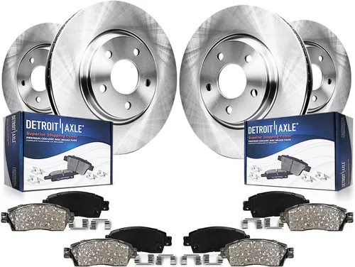 Miniatura 12 de Detroit Axle - Kit de frenos para Volkswagen Beetle Golf City Jetta Frenos de Disco Rotores Pastillas de Freno de Cerámica Reemplazo : Rotores