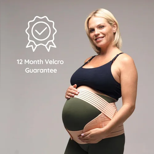 Miniatura 12 de BABYGO Cinturón de apoyo 4 en 1 para embarazo, banda de maternidad y posparto, alivia el dolor de espalda, pélvico, cadera, SPD y PGP incluye 40