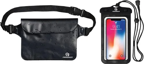 Miniatura 19 de Freegrace Juego de bolsas impermeables con correa para la cintura/funda para mantener tu teléfono y objetos de valor secos y seguros. Bolsas secas