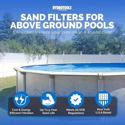 Miniatura 2 de Swimline Hydrotools Bomba de filtro de arena para piscina de 16 pulgadas para piscina sobre el suelo y enterrada Sistema completo de 3/4 HP