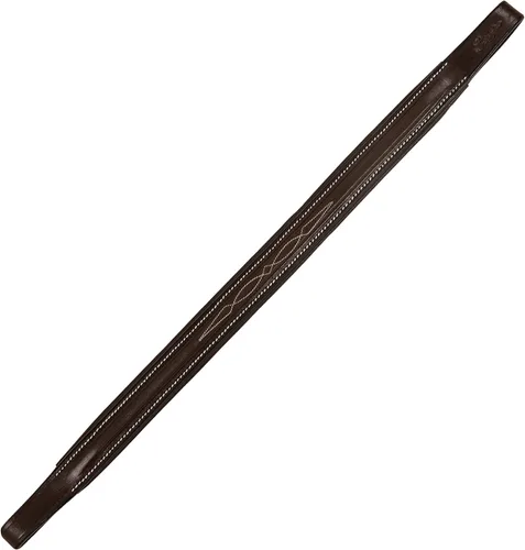 Miniatura 3 de Exion - Correa de cuero recta, acolchada cuadrada y cosida de lujo, para brida de caballo, banda ecuestre, tamaño completo, mazorca, encima, poni